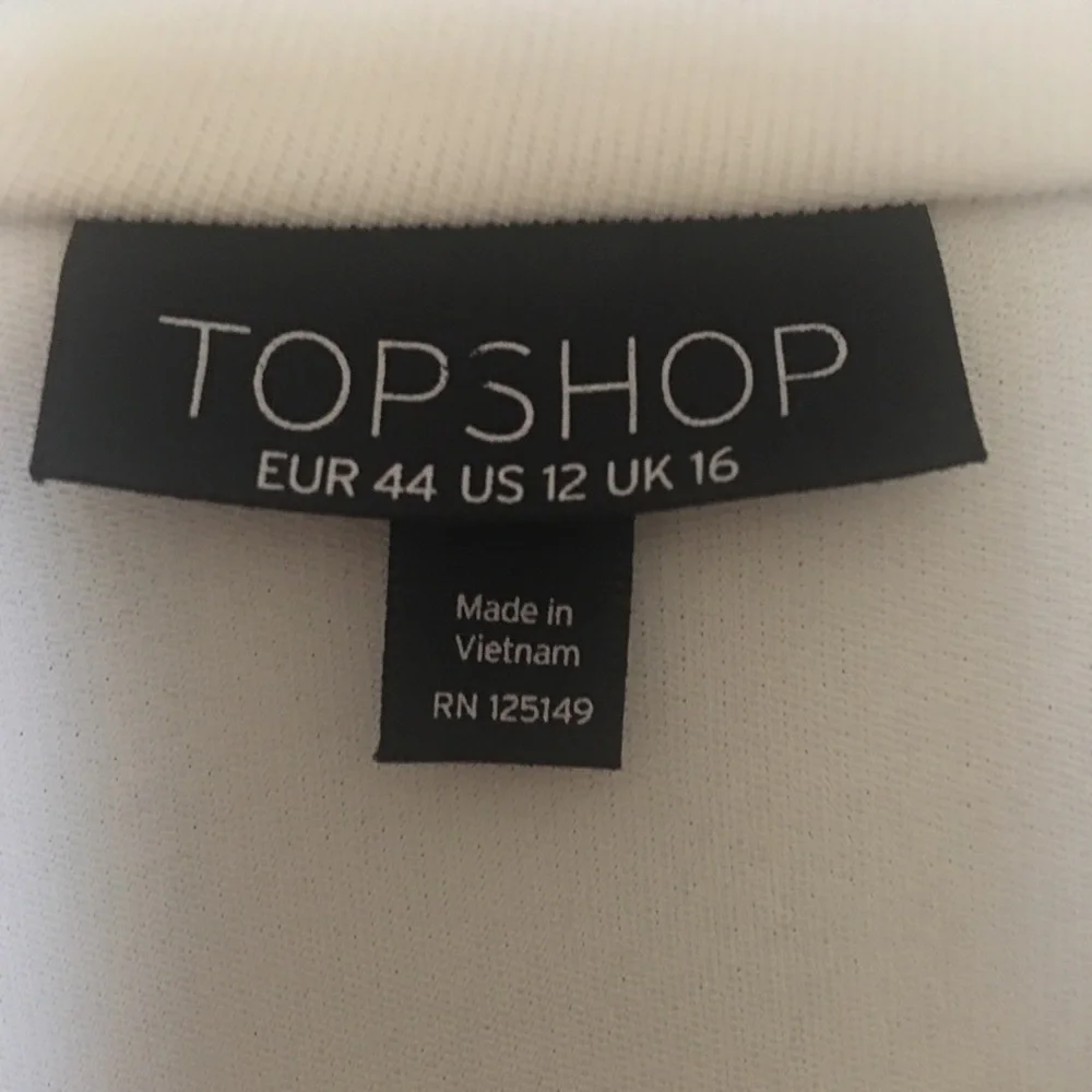 Topshop Ivory Double-Breasted Blazer